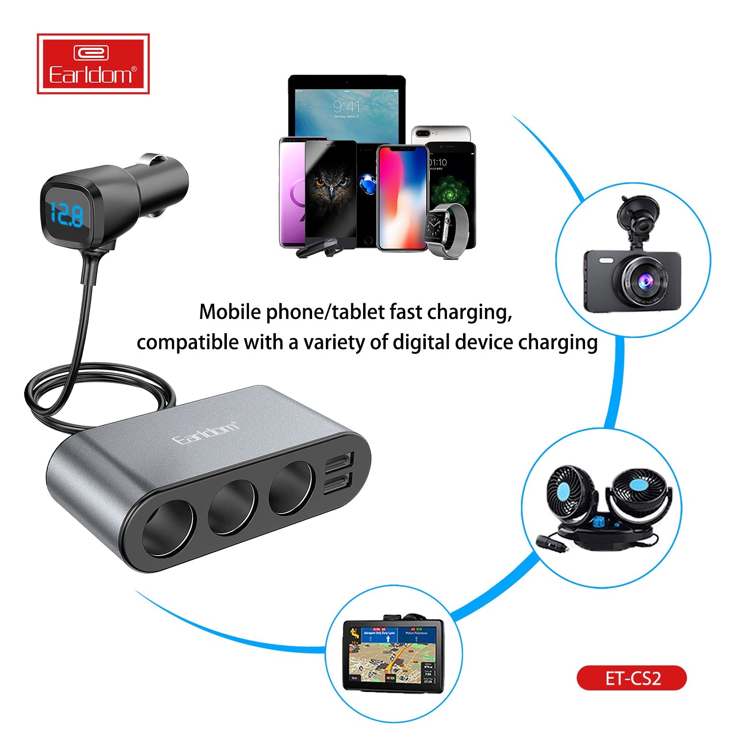 120W 1USB 3socket Car Socket 120W 1USB 3socket Car Socket